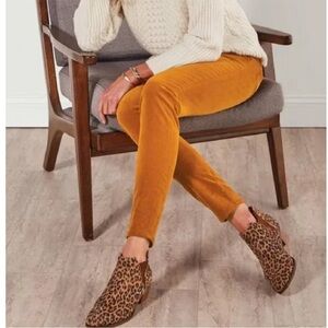 Soft Surroundings Pecan Corduroy High Rise Skinny Ankle Pants 24W